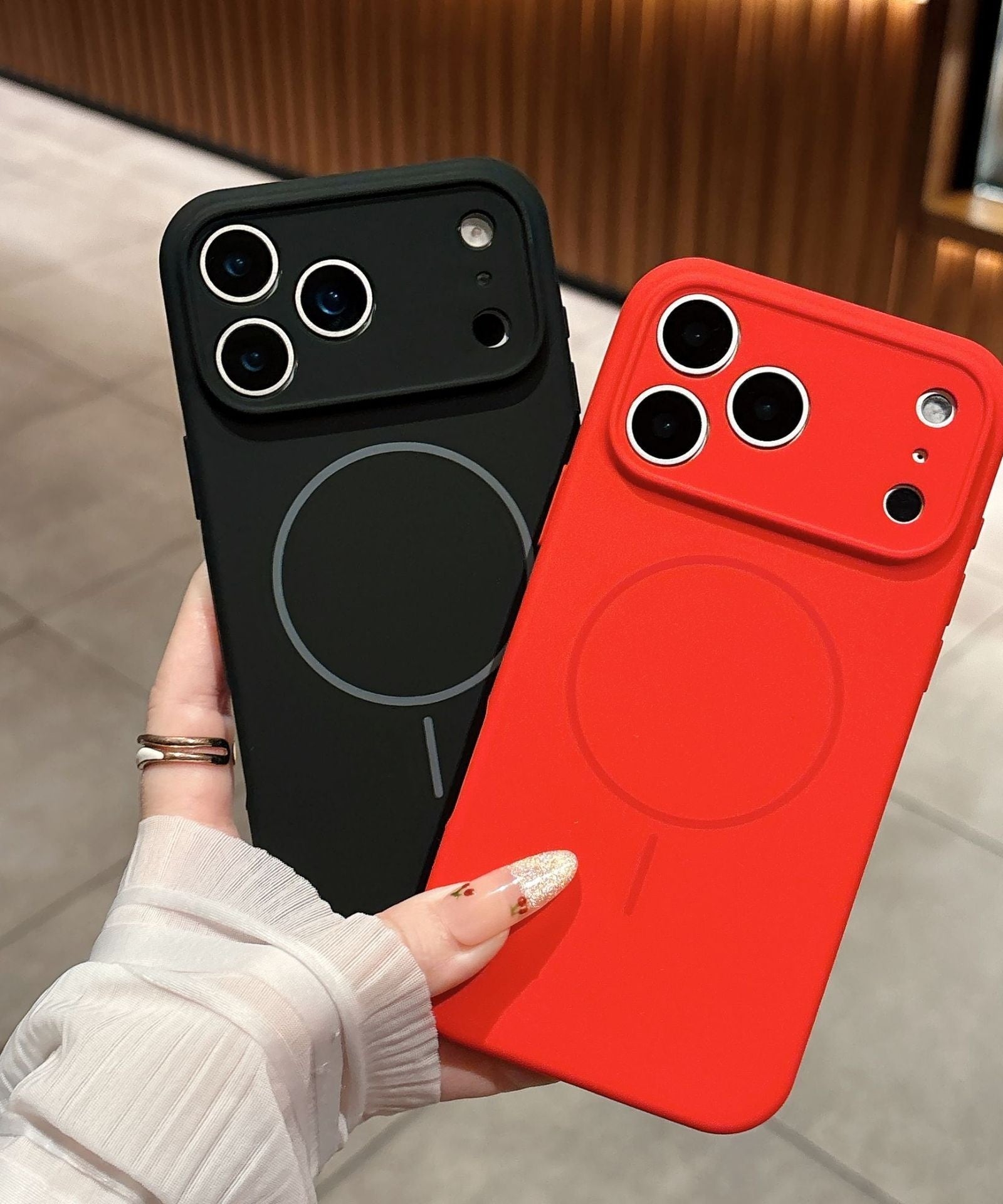 Applicable To 17 Fine Circle Magnetic Phone Case Liquid Silicone