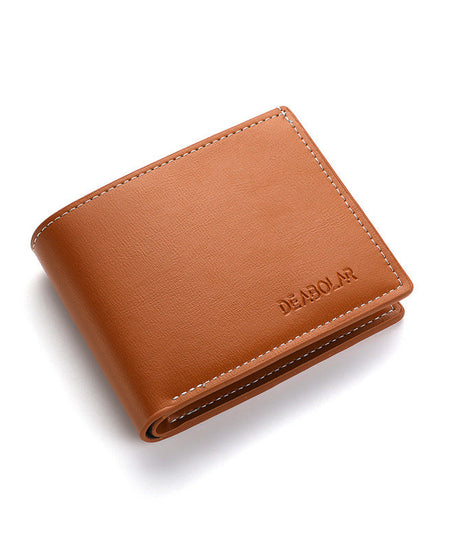 Leisure Two Fold Short Horizontal Men's Wallet