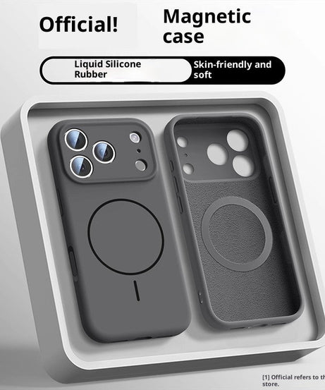 Applicable To 17 Fine Circle Magnetic Phone Case Liquid Silicone