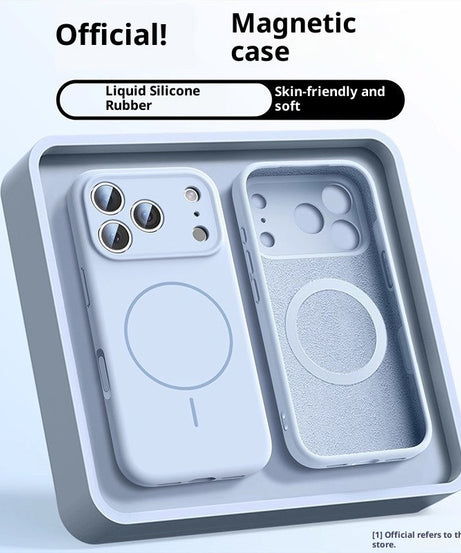 Applicable To 17 Fine Circle Magnetic Phone Case Liquid Silicone