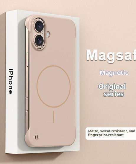 Fine Circle Magnetic Suction Suitable For 17promax Frameless Case 16 Skin Feeling Half Pack Protective Cover 14